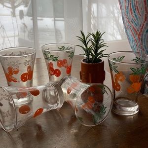 Retro Vintage juice glass set